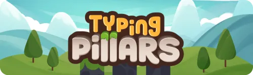 Small logo for the Typing Pillars game.